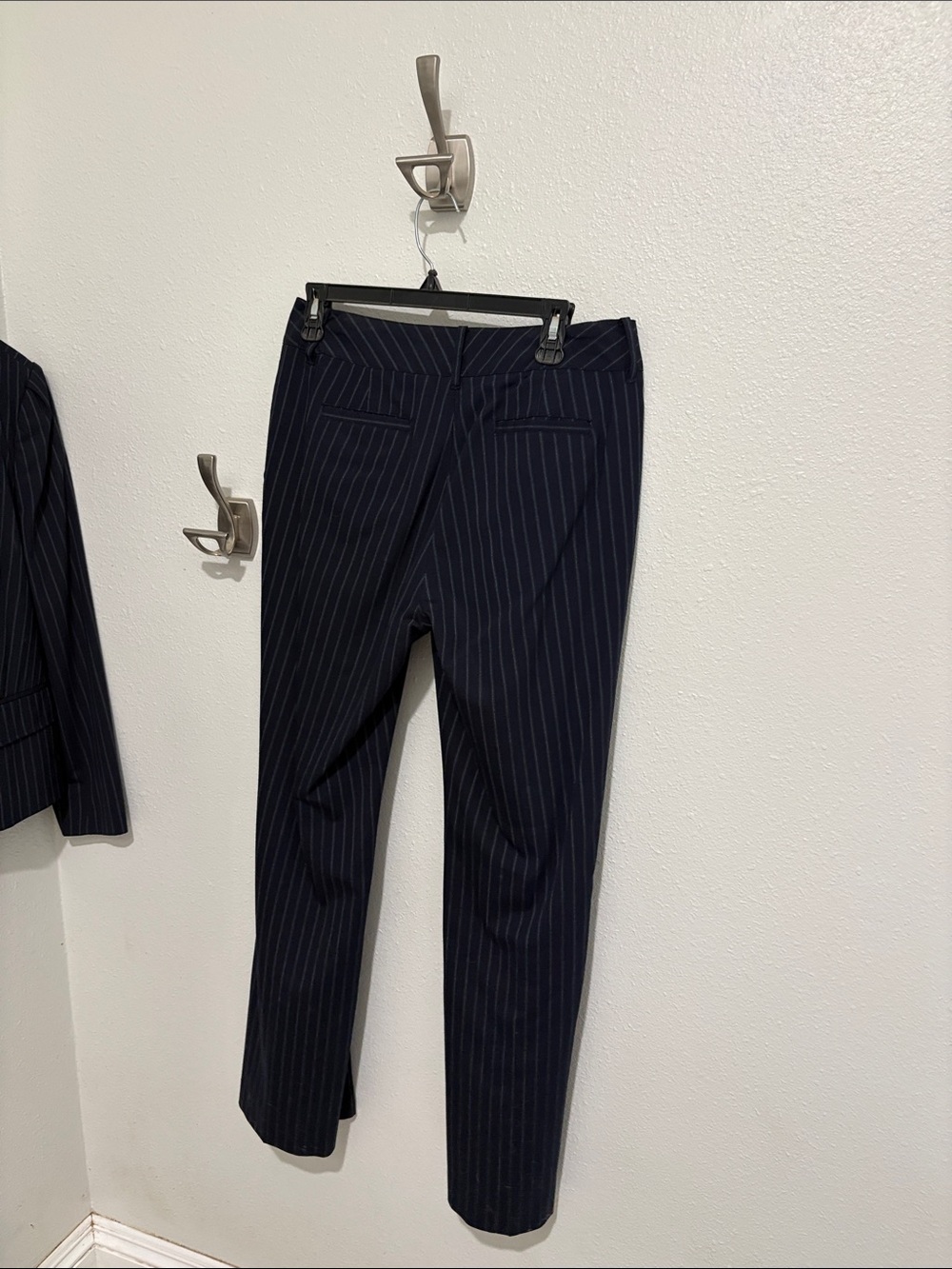 Banana Republic Navy Pinstripe Suit Blazer & Trousers - Picture 5 of 10
